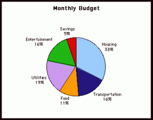 monthly budget graph
